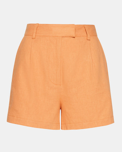 IMELDA Caramel Pleated Trouser Women's Shorts | Steve Madden Essential