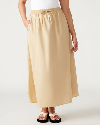 SUNNY Skirt Khaki | Women's A-Line Maxi Skirt | Steve Madden Trending