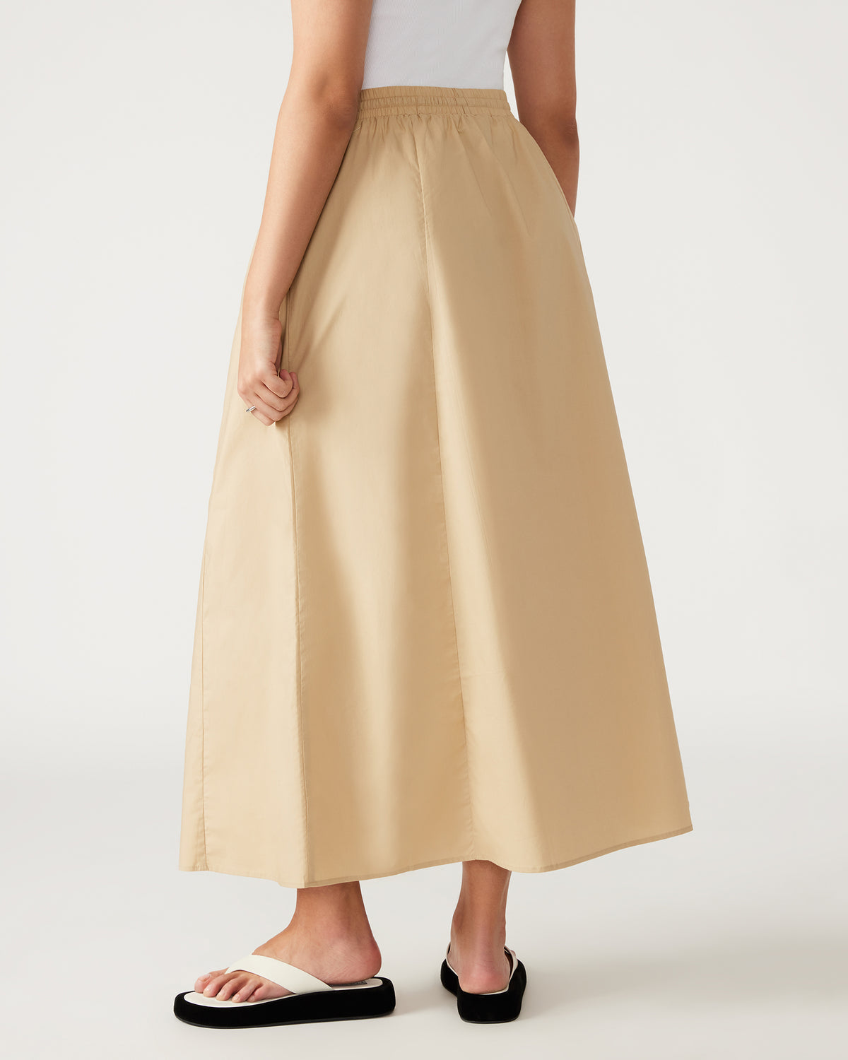 SUNNY Skirt Khaki | Women's A-Line Maxi Skirt | Steve Madden Trending