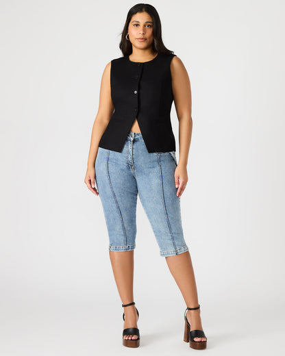 SKINNY DELRAY Denim Women's Fitted Capri Pants | Steve Madden Premium