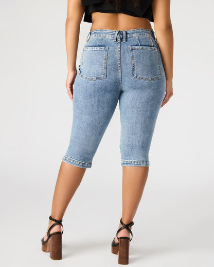SKINNY DELRAY Denim Women's Fitted Capri Pants | Steve Madden Premium