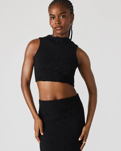 SEASIDE Maxi Skirt Set Black Women's Textured Matching Set | Steve Madden Sale