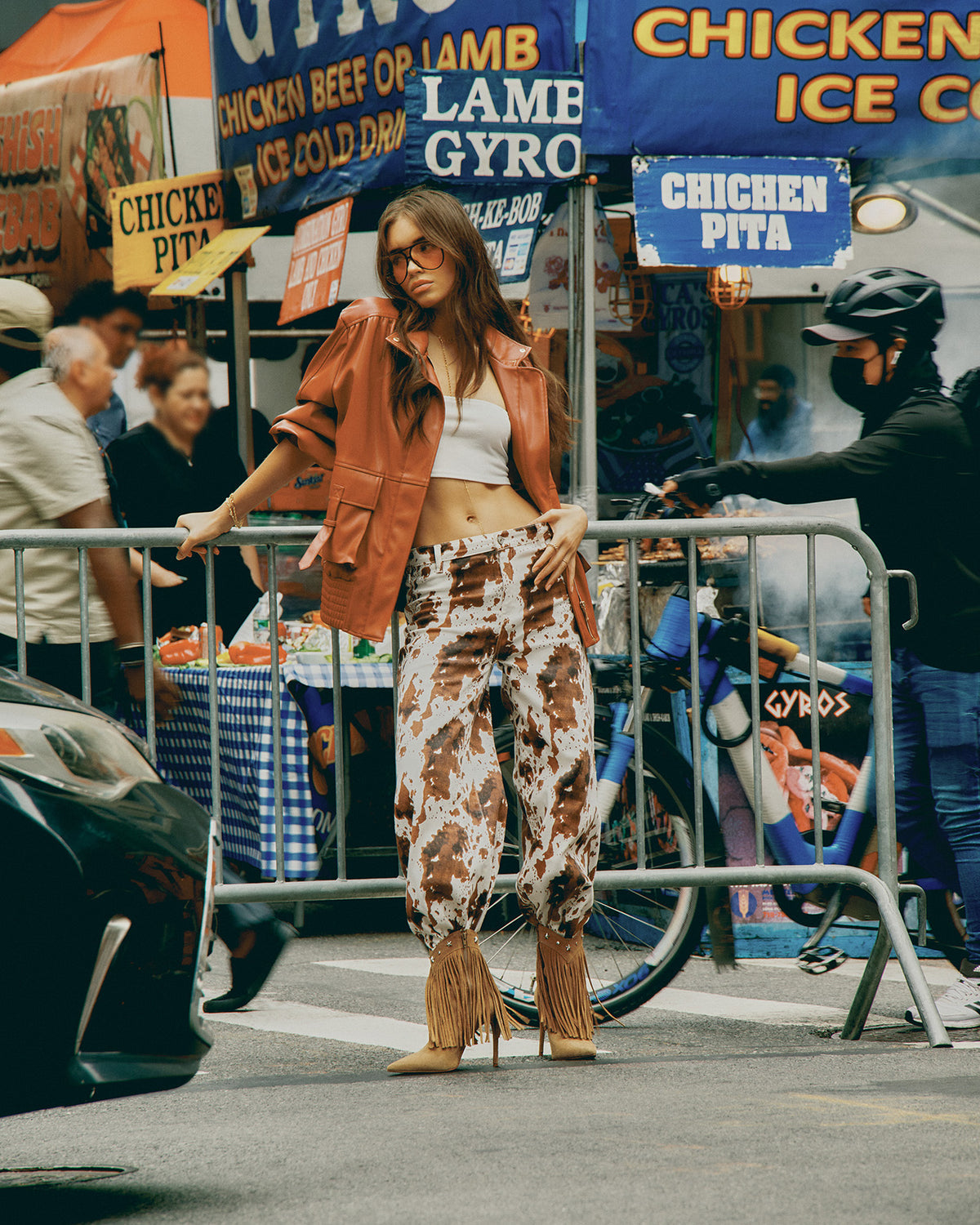 VEE Dusty Brick Faux Leather Long-Sleeved Women's Jacket | Steve Madden Special Offer