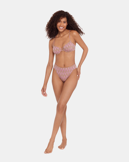 CHEVRON SHINE BIKINI BOTTOM Purple Women's Bikini Bottoms | Steve Madden Latest