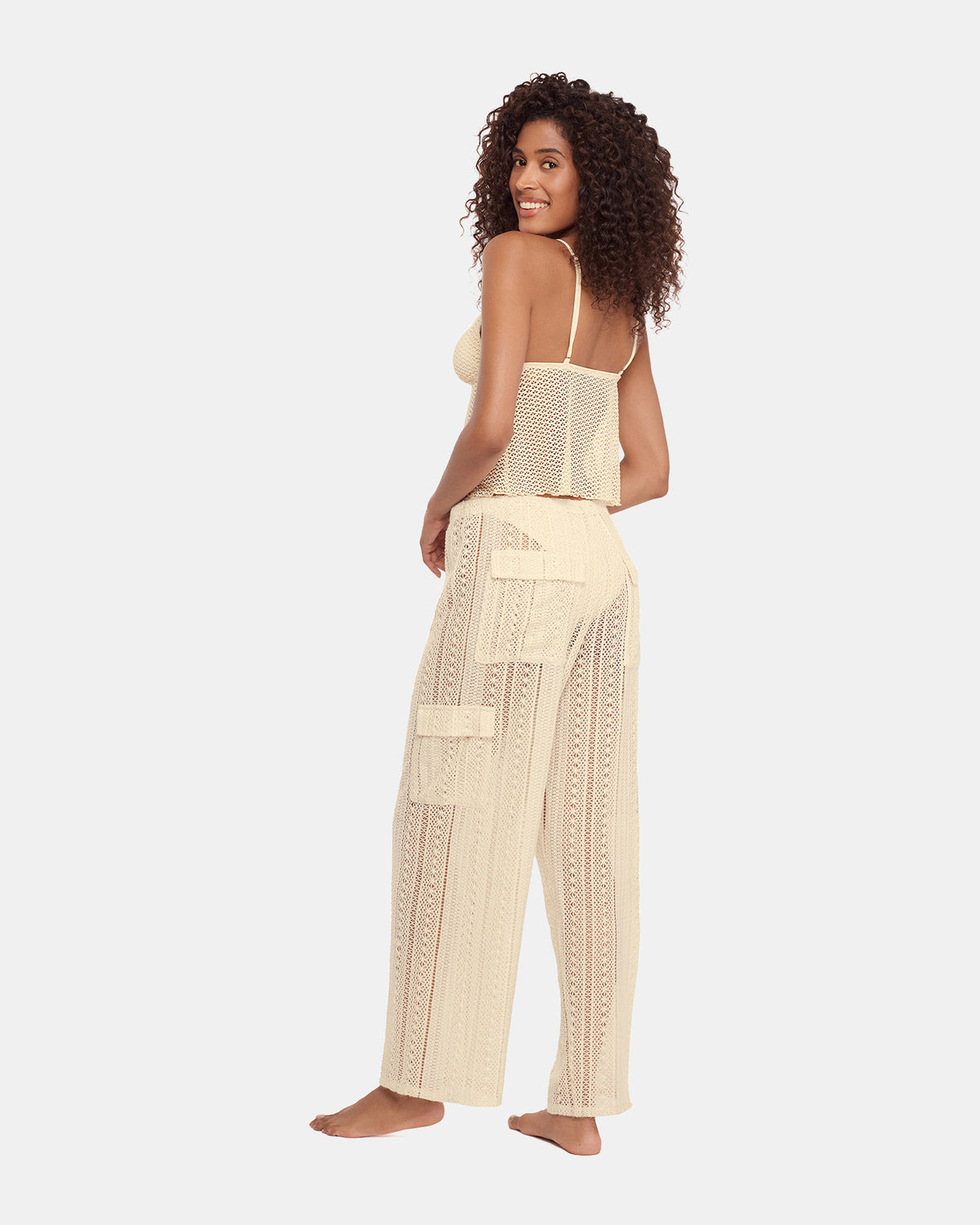 CROCHET BIKINI COVER-UP Pearl Crochet Wide-Leg Women's Swim Cover-Up | Steve Madden Great Value