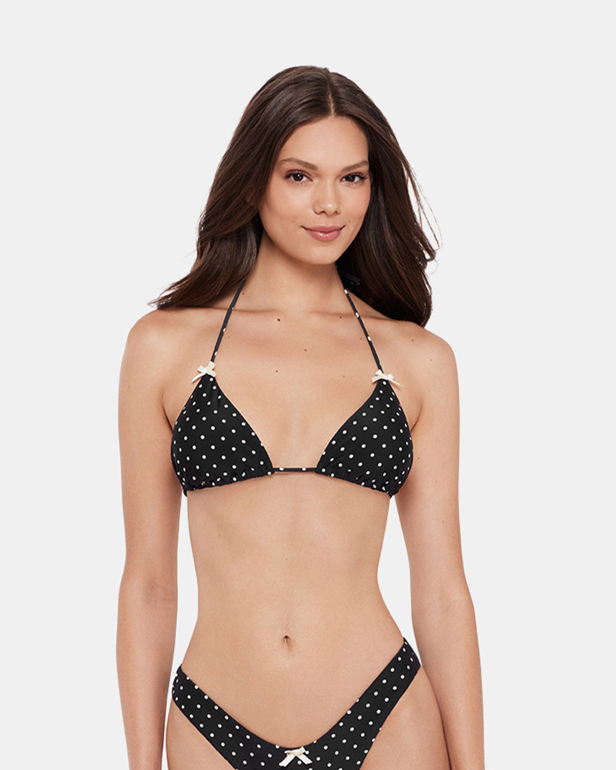 DARLING DOT BIKINI TOP BLACK MULTI Women's Bikini Top | Steve Madden Deals