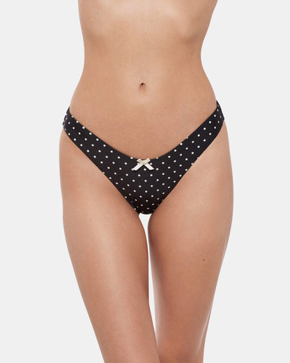 DARLING DOT BIKINI BOTTOM BLACK MULTI Women's Bikini Bottom | Steve Madden Deals