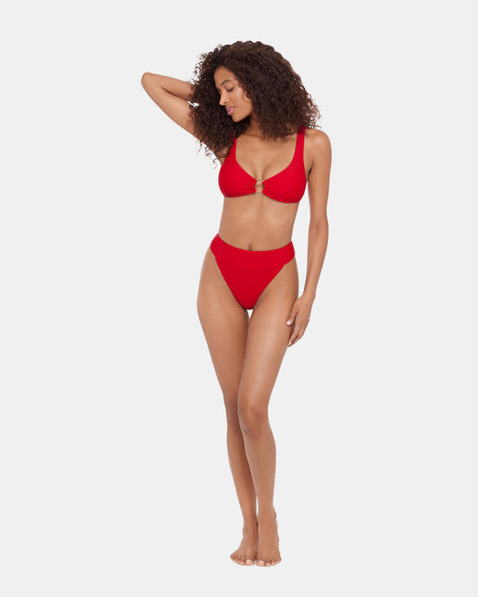 SLEEK 'N CHIC BIKINI BOTTOM Cherry Women's Cheeky Bikini Bottom | Steve Madden Deals