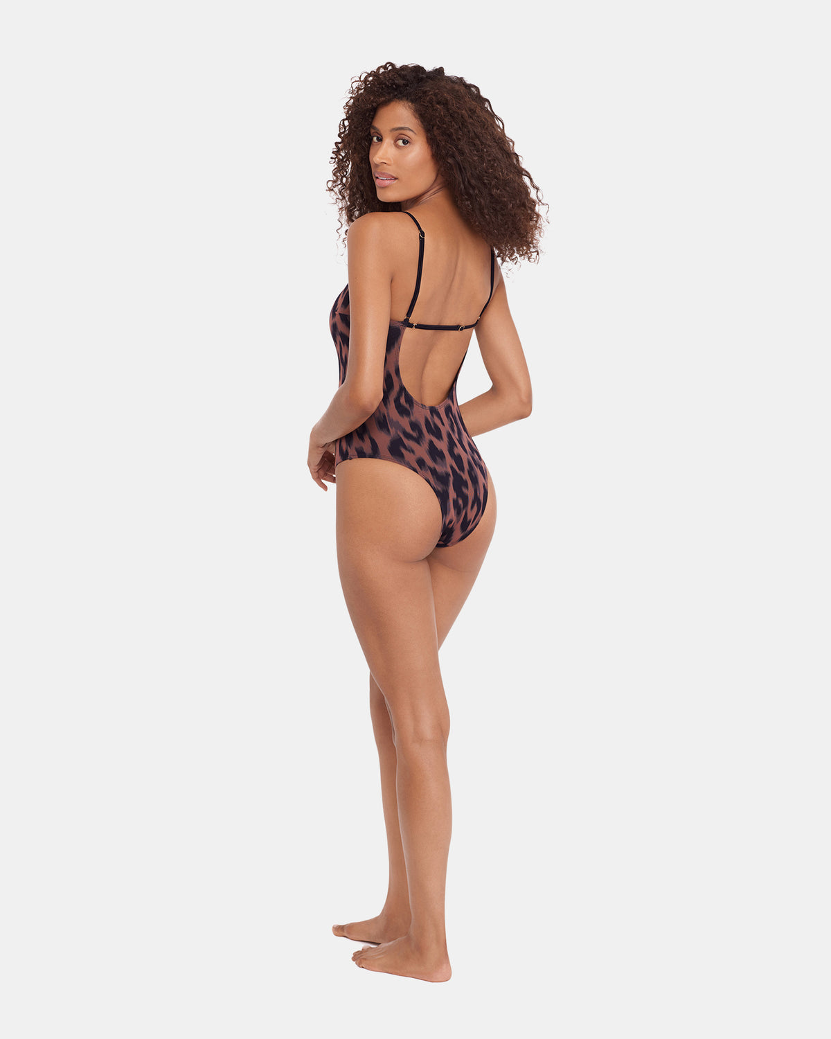 STATIC LEOPARD ONE PIECE SWIMSUIT Low-Back Women's One-Piece Swimsuit | Steve Madden Hot Sale