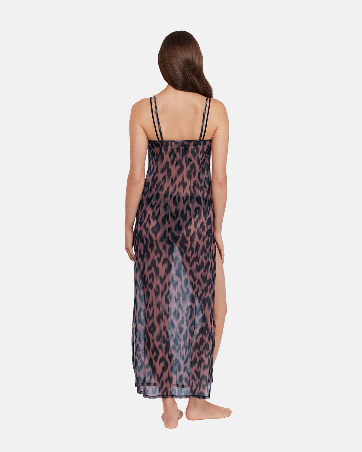 STATIC LEOPARD BIKINI COVER-UP Natural Flowy Mesh Women's Swim Cover-Up | Steve Madden Smart Buy
