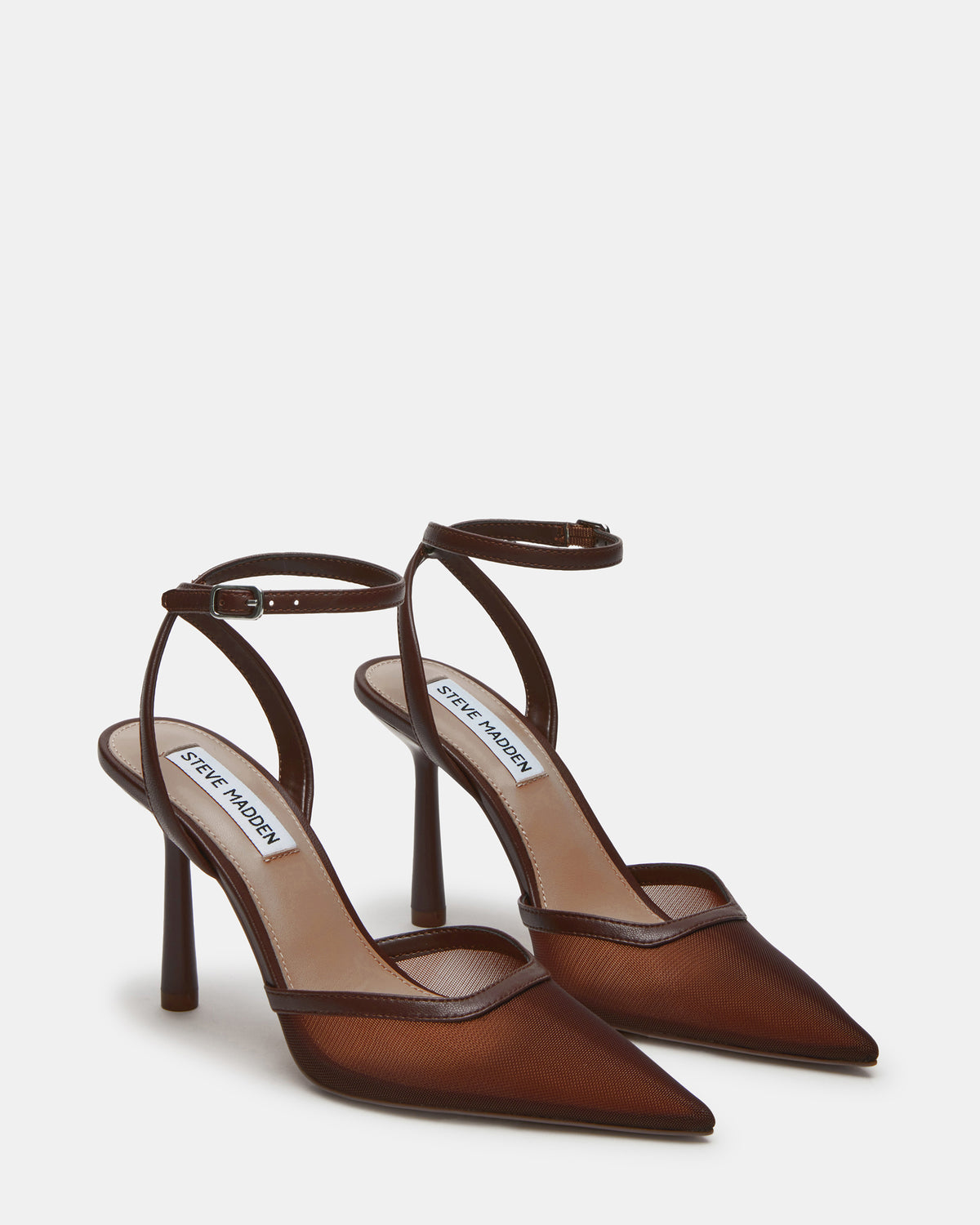 ALLIANCE Mesh Brown Pointed-Toe Pump Women's Heel | Steve Madden Trending
