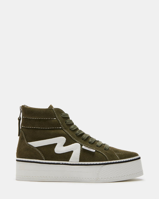 DECKY Olive Platform Sneaker | Women's Sneakers | Steve Madden Deals
