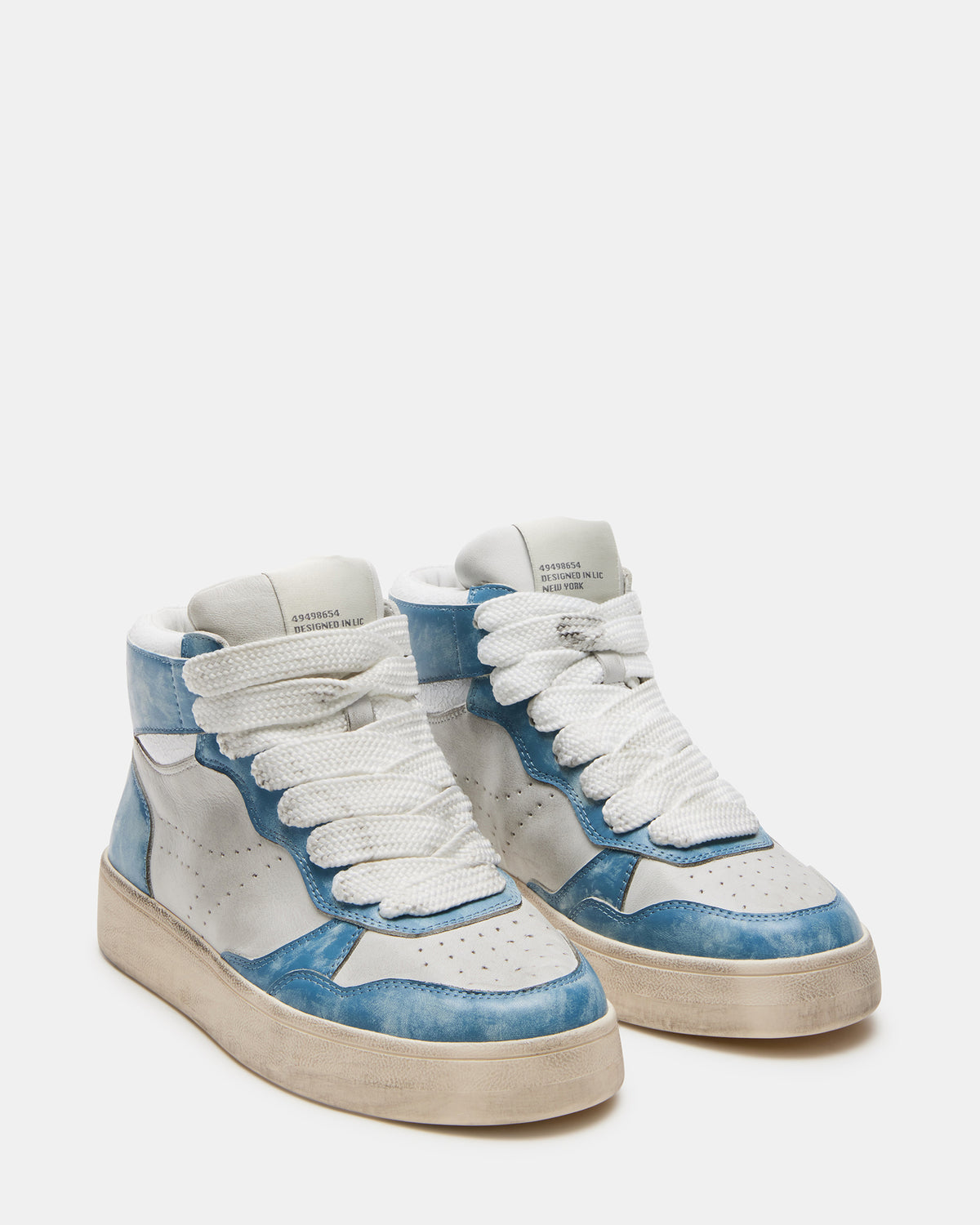 ENDLESS Blue Multi High-Top Lace-Up Sneaker | Women's Sneakers | Steve Madden Recommended