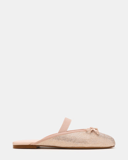 CUTESY Rhinestone Slip-On Ballet Mule Women's Flat | Steve Madden Latest