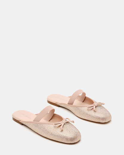 CUTESY Rhinestone Slip-On Ballet Mule Women's Flat | Steve Madden Latest