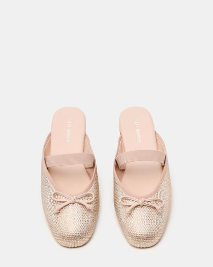 CUTESY Rhinestone Slip-On Ballet Mule Women's Flat | Steve Madden Latest
