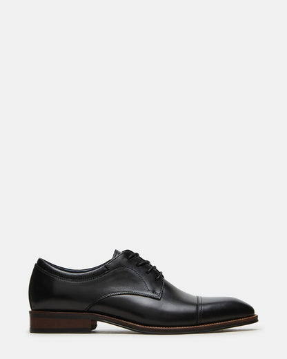 HASEN Black Leather Men's Lace-Up Dress Shoe | Steve Madden Popular