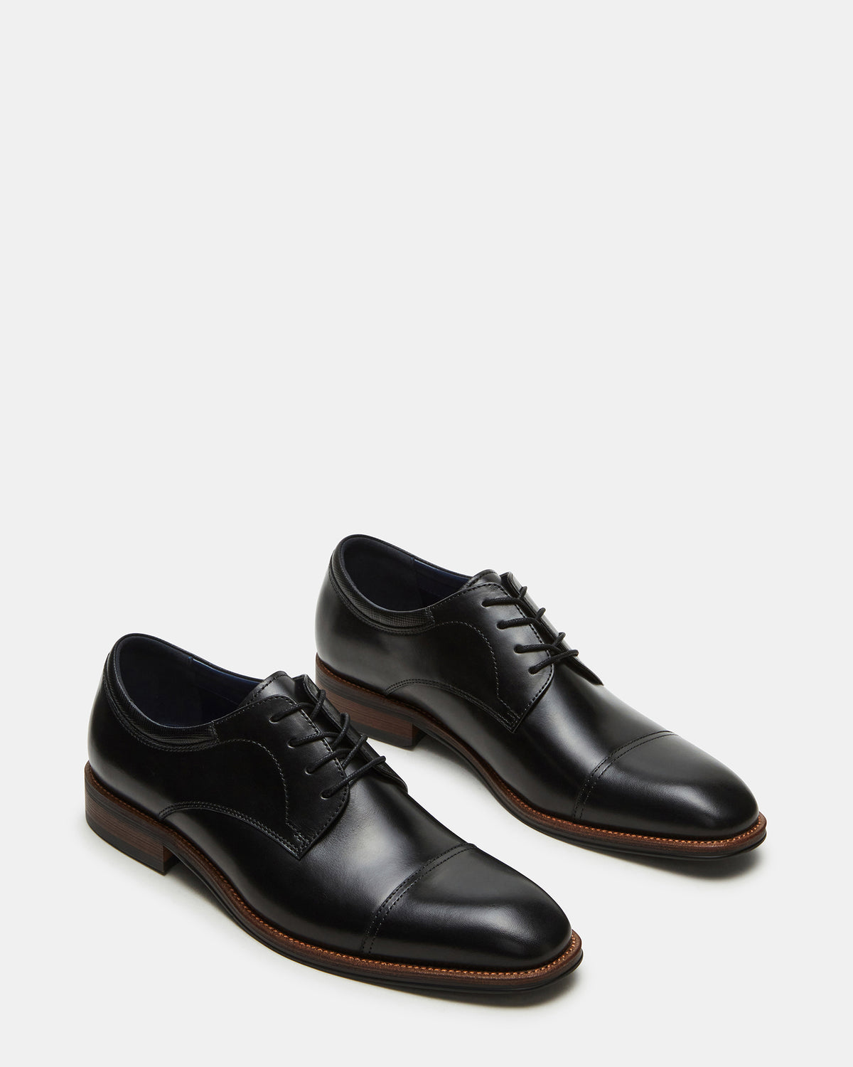HASEN Black Leather Men's Lace-Up Dress Shoe | Steve Madden Popular