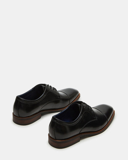 HASEN Black Leather Men's Lace-Up Dress Shoe | Steve Madden Popular